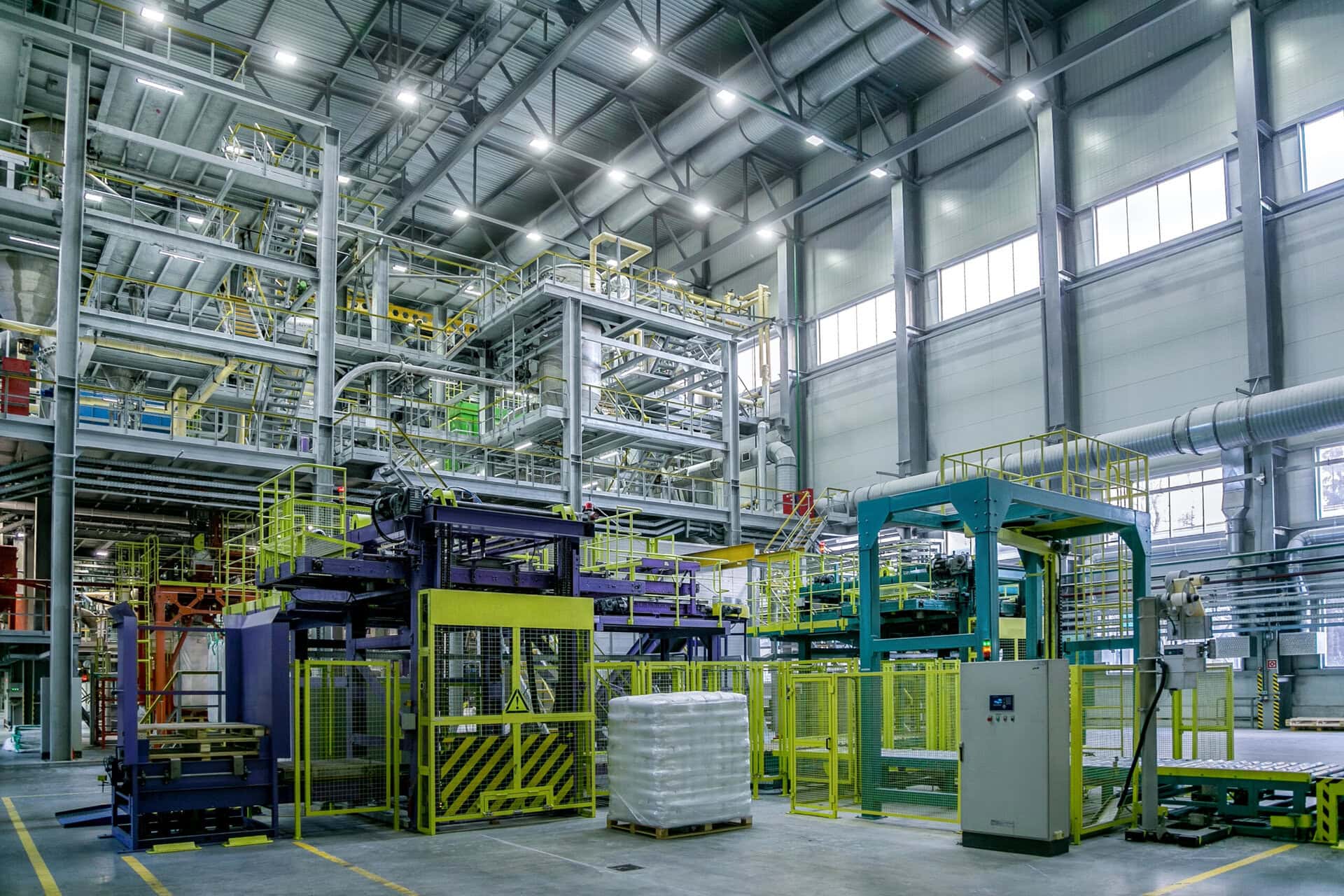 Chemical factory. Thermoplastic production line.